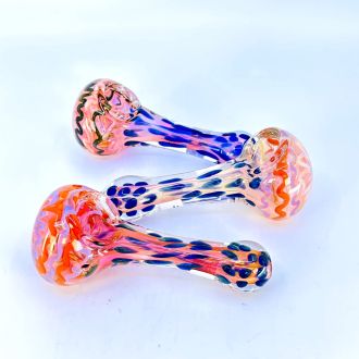 Gold Dot Handpipe - 5 Inch - 150gm - Assorted Colors - Price Per Piece - HPMS87