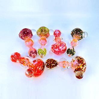 Gold Twisting Handpipe - 4 Inch - 130 Gram - Assorted Colors - Price Per Piece - HPMS83