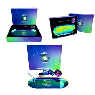 GREEN MONKEY GRINDER and TRAY KIT RAINBOW