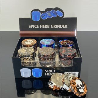 Grinder Metal - Skeleton Leaf Design - 50mm - 4 Parts - Price Per Piece