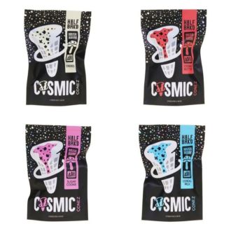 HALF BAKD COSMIC CONEZ MUSHROOM+D9 55G INFUSED CONES 2 per pack