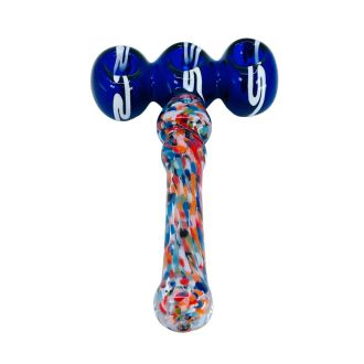 Triple Bowl Handpipe - 7 Inch - Assorted Colors