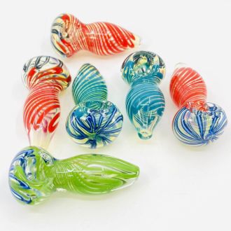 Handpipe 2.5" (Round) Full Twisting - Assorted Color - 6 Per Pack