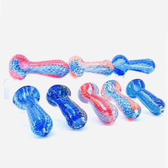 Handpipe 3" Inch - Full Twist - 4 Handpipes Per Pack - Assorted