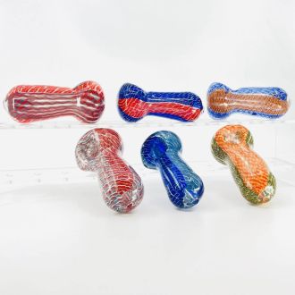 Handpipe 4" Inch - Full Twist - 3 Handpipes Per Pack - Assorted