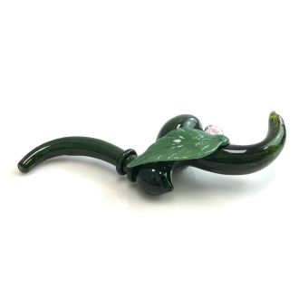 Handpipe 9" Inch - Sherlock With Leaf - Assorted