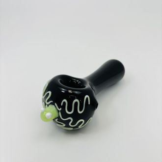 Handpipe Black with Octopus on Head - 5 Inch
