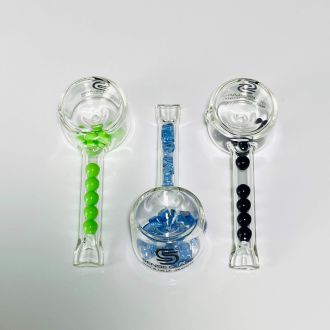 Sense Glass - Handpipe With Freezable Glass Beads - Assorted - Price Per Piece