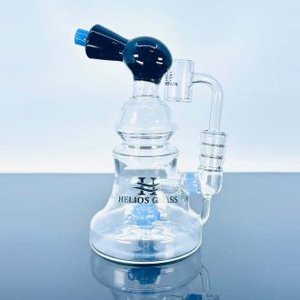 Helios Bell Glass Waterpipe With Ball Showerhead Perc And Banger - 7 Inch - Assorted Colors - WPTG125