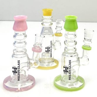 Helios Glass Waterpipe - 6" Inch With 3-ring - Price Per Piece