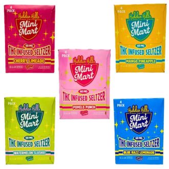 HIDDEN HILLS Mini Mart D9 60mg SELTZER 12oz. 4 per pack