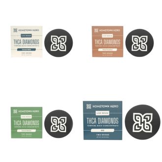 HOMETOWN HERO LIVE RESIN DIAMONDS THC-A 2G DAB