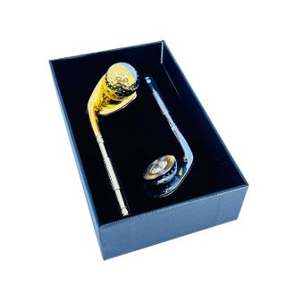 HPVC61 - 5 Inch Handpipe - Metal Golf - 2 Pieces Per Pack - Gold and Silver Colors