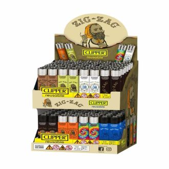 Clipper Lighter Reusable - 2 Tier Per Display - 96 Count Zigzag Cp11rh