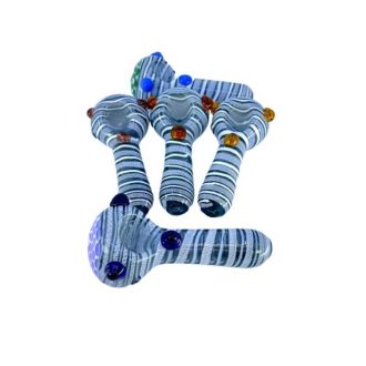 Handpipe 4" Inch Striped With Hoenycomb Head - Assorted - Price Per Piece