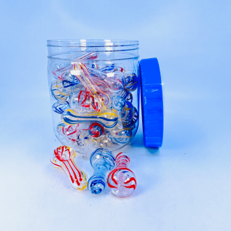 Handpipe 2.5 Inch - ISO - Assorted Colors And Designs - Price Per Jar