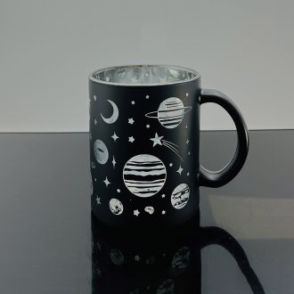 Black Frosted-Space Galaxy Coffee Mugs