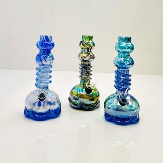 Glass Waterpipe 8 inch - Ray-k-24 - Assorted Colors - Price Per Piece - WPRT19