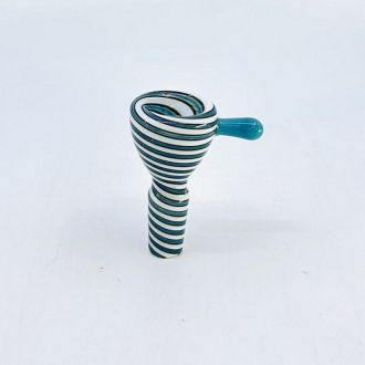 Bowl Swirl Colors Design Throughout Glass - 14mm Male