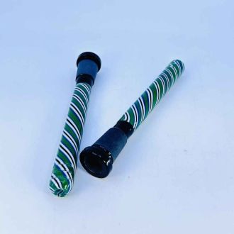 Downstem Black Base Color Lines - 4.5 Inch - 19mm Male - 3 Pieces Per Pack