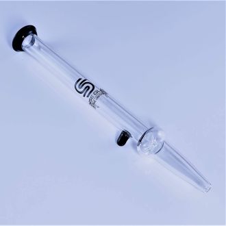 Sense Glass - 7” Nectar Straw/Sippers With Black Dot And Black Mouthpiece