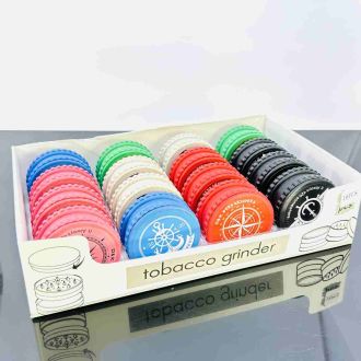 D and K Herb Grinders 2 Part With Storage 63mm - 16 Piece Per Display Mix Design Color - SODK4025AB