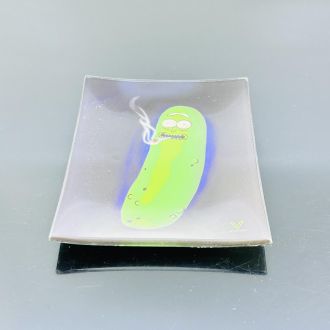 Rolling Tray Premium Glass Pickle by V-syndicate Small