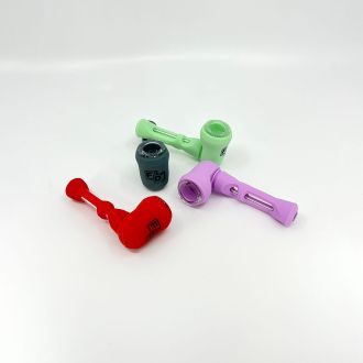 Handpipe Silicone - 4" In Size - Price Per Piece - Assorted Colors 