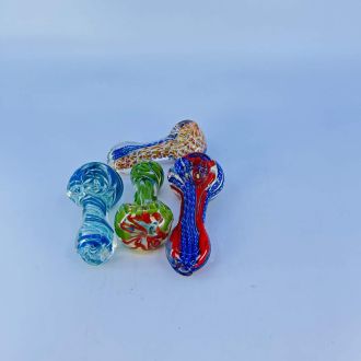Full Twisting Handpipe 2.5 Inch - Assorted Color - 4 Piece Per Pack