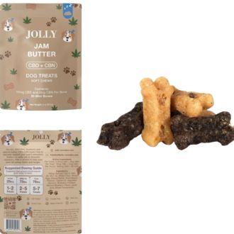 JOLLY CBD+CBN 12mg Dog Treats 30/Pk JAM BUTTER