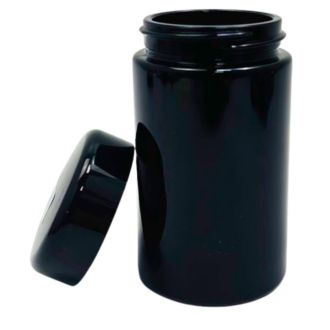 GLASS JAR UV 150ml BLACK
