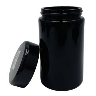 GLASS JAR UV 200ml BLACK