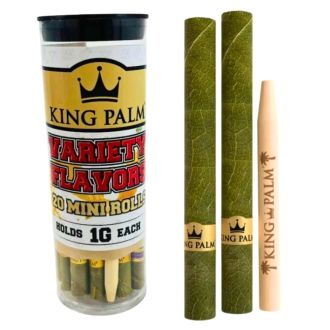 KING PALM 20 MINI ROLLS 1G VARIETY FLAVORS