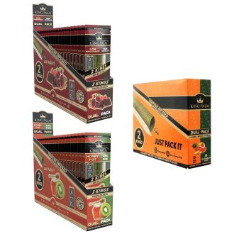 King Palm - Dual Pack Cones - King Size - 2 Grams - 2 Counts Per Pack - 20 Packs Per Display