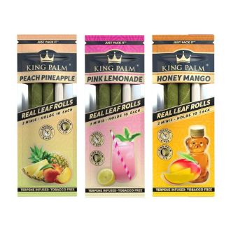 King Palm 2 Minis Rolls - 2 Counts Per Pack - 20 Packs Per Box