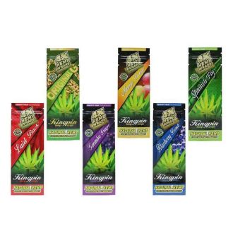 King Pin Hemp Wrap - 4 Counts Per Pack - 25 Packs Per Box