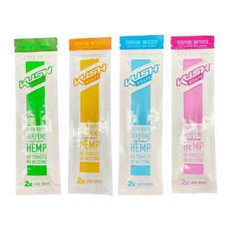 Kush Terpene Infused Wraps - 2 Wraps Per Pack - 15 Packs Per Box
