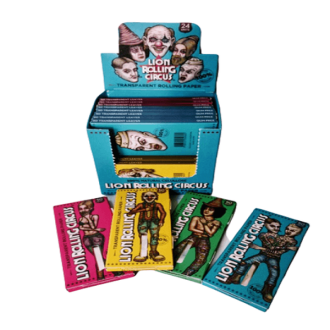 Lion Rolling Circus Transparent Rolling Paper Clear 78mm 1 1/4 Size - 24 In Box