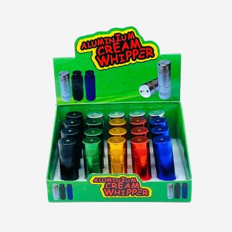 Metal Cracker - Cream Whipper Aluminium - 20 Count Per Display - Metallic Colors - Assorted  