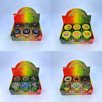 Metal 3 Parts Grinder 51mm - Gr041 - Assorted Designs - Price Per Piece