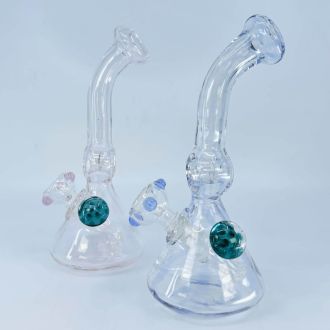Waterpipe 7" Inch - Mini Beaker With Donut Design - Assorted - Price Per Piece