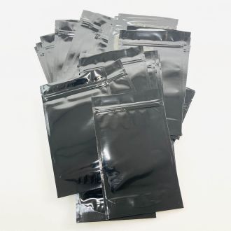 Mylar Baggies Black - Clear - 5" Inches X 8" Inches - 14 Grams - 1/2oz - 50 Per Pack