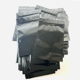 Mylar Baggies Black And Clear - 9" Inches X 6" Inches - 28 Grams - 1oz - 50 Per Pack