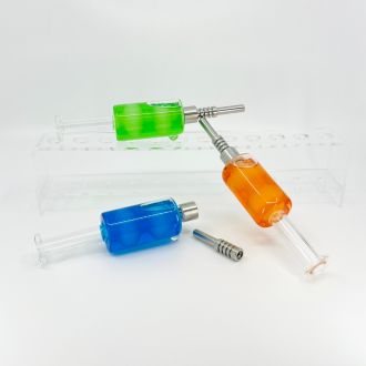 Nectar Collector Freezable Glycerin With Screw - On Titanium Tip - 8" In Size - Assorted Colors - Price Per Piece