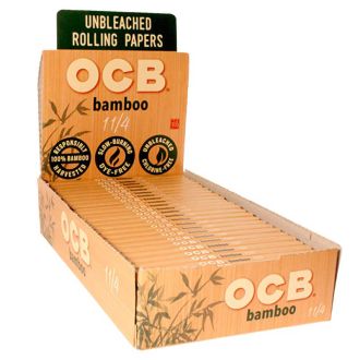 Ocb Bamboo Ultra Thin Unbleached Papers 1 1/4 Size - 24 Pack Per Box