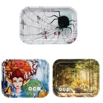 Ocb - Rolling Tray Metal - Large - 14 Inches X 12 Inches