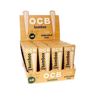 Ocb - Bamboo Cone 1.25 - 6 Cones Per Pack - 32 Packs Per Box