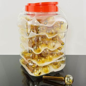 Oil Burner 4" Inch - Heavy - Amber Color - Price Per Piece