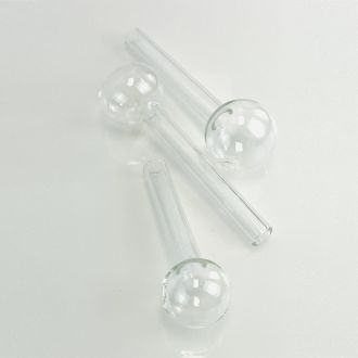 Oil Burner 6" Inch - Clear Heavy With Big Dome - 6 Per Pack