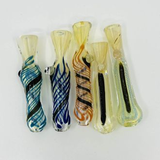 Mushroom Shape Handpipe - One Hitter - Chillum - Assorted Colors - 4 Inch - 5 Counts Per Pack 